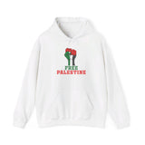 Palestine fist hoodie white