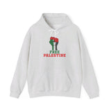 Palestine fist hoodie ash