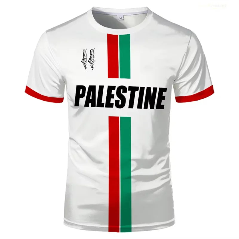 Palestine flag children's Jersey in white style 3