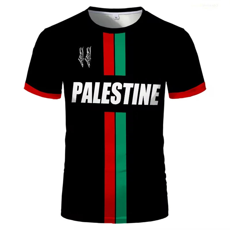 Palestine flag children's Jersey in black style 3