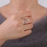 Adjustable Palestine map ring silver color design-b