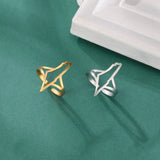 Adjustable Palestine map ring gold and silver color design-b