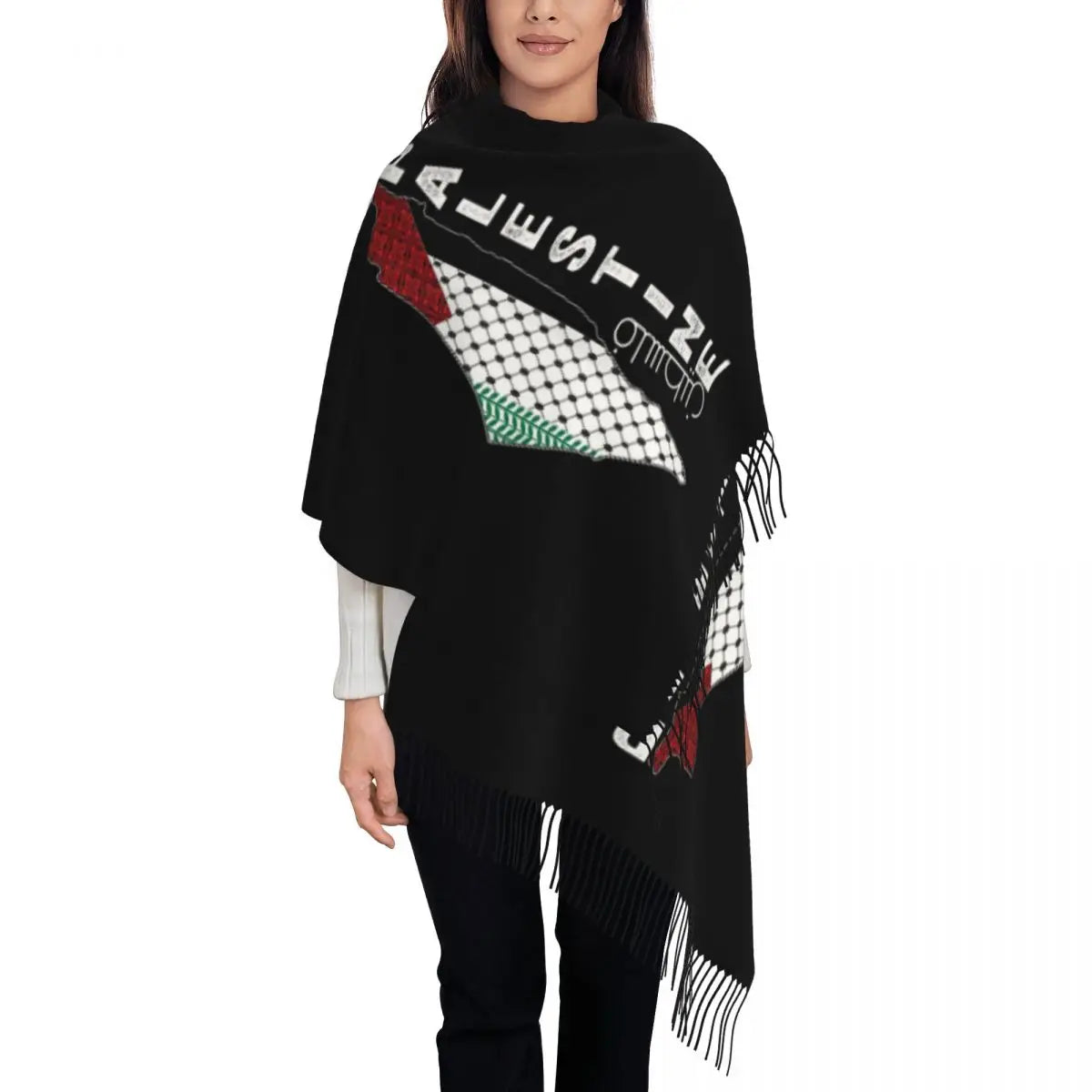 Stylish Palestine map scarf
