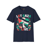 Let Gaza live T-shirt navy blue color