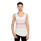 Men wearing Free Palestine tank top white