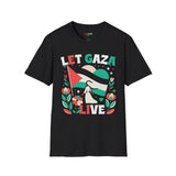 Let Gaza live T-shirt black color