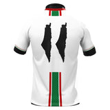 Palestine flag children's Jersey in white style 3 back view
