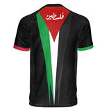 Palestine flag children's Jersey in black view