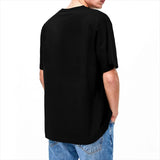 A man wearing Palestine Jerusalem T-Shirt in black back view