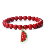 Watermelon Beaded Bracelet