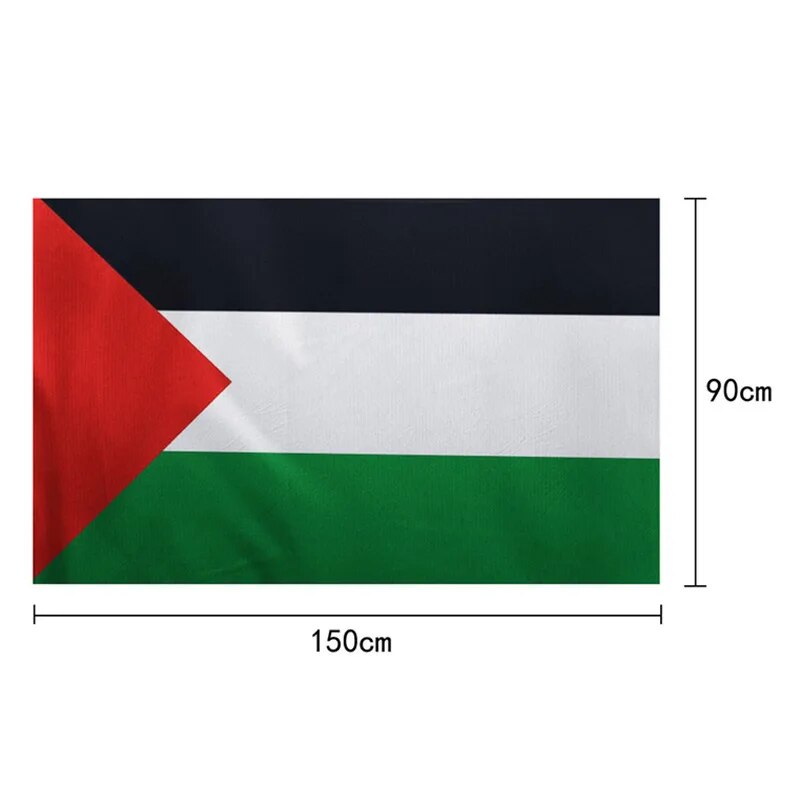 DRAPEAU PALESTINE 150x90cm - DRAPEAU PALESTINIEN 90 X 150 Cm - Foto 9