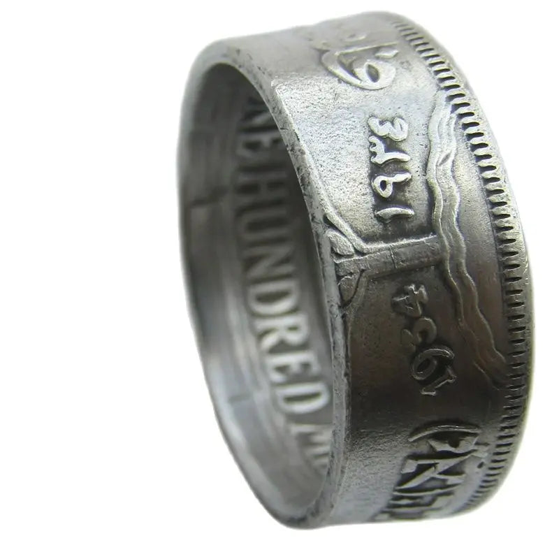 1934 Palestine Silver Plated Ring